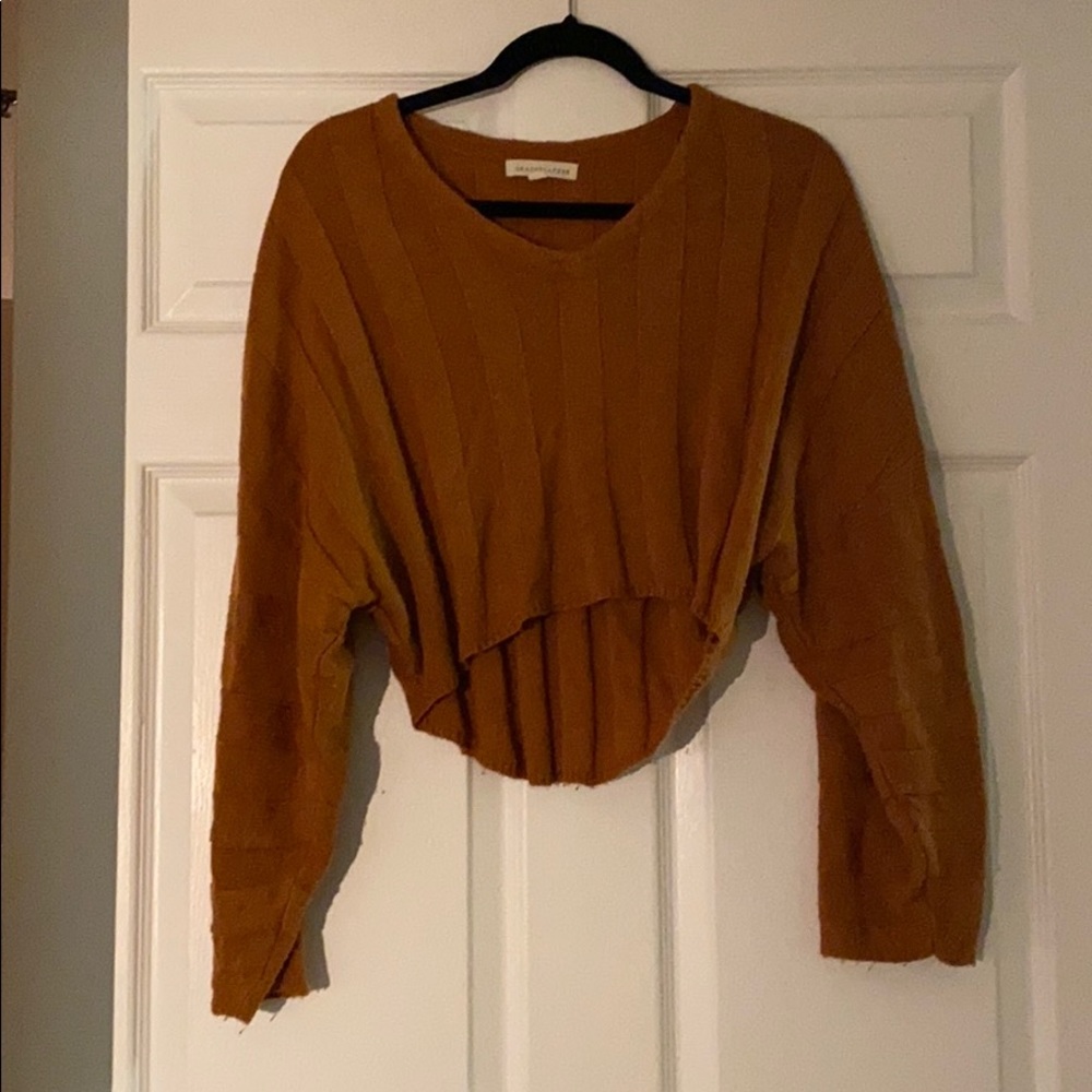 Grade & Gather Rust Cropped Sweater
